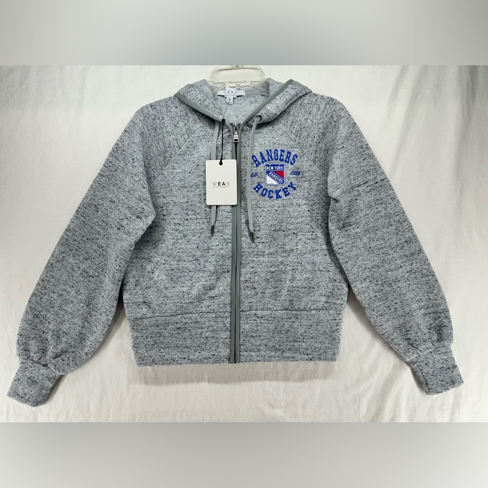 New York Rangers WEAR Heather Gray‎ Full-Zip Hoodie Women's Size XS
